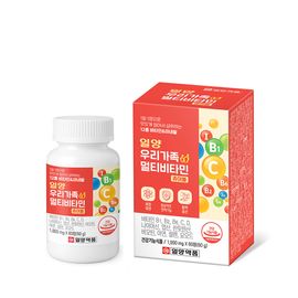 [ILYANG Pharmaceutical] Family Multi-Vitamin Chewable Vitamin Mineral Apple Flavor 60 Tablets 2 Month Supply _ Made in Korea